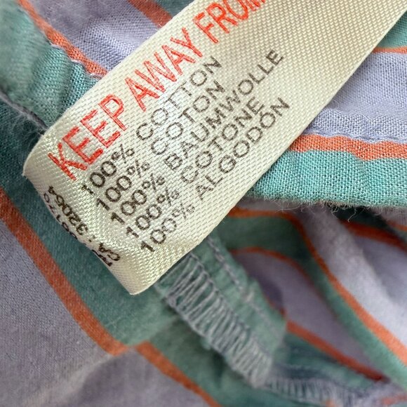 ANTHROPOLOGIE Womens Top Plus Size 2X Boyfriend Striped Shirt Blue Button up - Picture 11 of 11